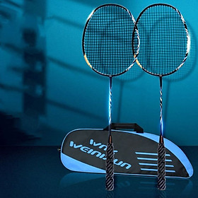 Bộ 2 Vợt Cầu Lông BK Căng Sẵn 9kg Khung Carbon Siêu Dẻo,Siêu Bền + Tặng 2 Cuốn Cán Và Túi Đựng