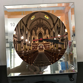 Mua Đồng hồ thủy tinh vuông 20x20 in hình Cathedral - nhà thờ chính tòa (20) . Đồng hồ thủy tinh để bàn trang trí đẹp chủ đề tôn giáo