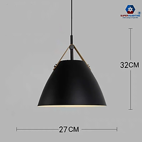 Mua Đèn led phòng khách treo trang trí trần nhà bàn ăn dây da trắng đen ghi xám bảo hành 24 tháng