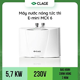 Máy Làm Nước Nóng Tức Thì CLAGE E-mini MCX6, Chống Giật, Điều Khiển Thông Minh Làm Nước Nóng Trực Tiếp - Hàng Chính Hãng