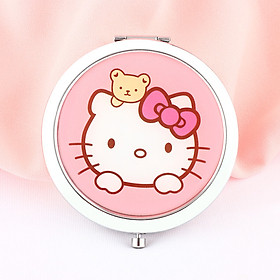 Gương gập tròn Đầu Hello Kitty Gấu