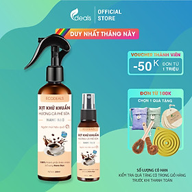 Mua Xịt Khử mùi Kháng khuẩn thảo dược công nghệ Nano Bạc ECODEALS - Tinh dầu Cà phê sữa