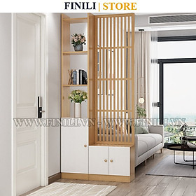 Vách ngăn FINILI trang trí phòng khách hiện đại kết hợp tủ kệ FNLO984