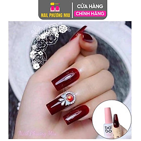 Sơn Thạch Đỏ Rượu Vang BOBO Số 28 Chai 15ml Làm Nail, Chất Sơn Gel Đặc Chuẩn Màu 2 Lớp, Bóng Mướt Sang Trọng