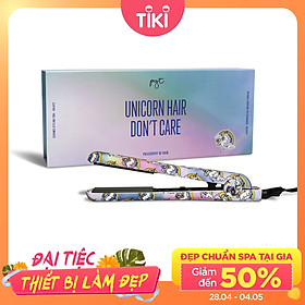 Máy Duỗi Tóc PYT Ceramic Styling Tool (2 trong 1) - Họa Tiết Kỳ Lân - Có Thể Vừa Duỗi Và Uốn Tóc, Lõi Sứ 100%, Ion Âm Giúp Bóng Tóc