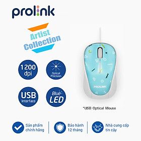 Chuột có dây PROLiNK PMC1005 TFN 1200dpi/3-button- Hàng chính hãng