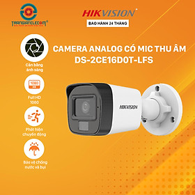 Camera Analog HIKVISION DS-2CE16D0T-LFS 1080P Tích Hợp Mic Thu Âm - Hàng chính hãng