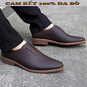 giày tây nam công sở da bò đế cao su siêu bền - xem hàng mới thanh toán