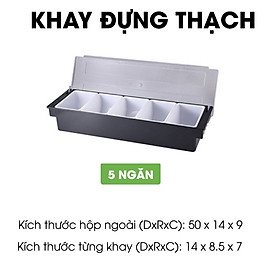 Mua Khay Đựng Thạch  Topping  Trái Cây 3 Ngăn - 4 Ngăn - 5 Ngăn - 6 Ngăn