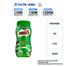 Sữa lúa mạch Nestlé MILO Nguyên chất 400g (hũ nhựa) - Giao mẫu ngẫu nhiên