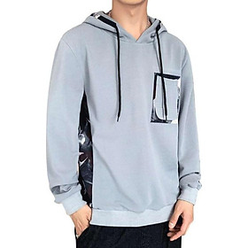 Men's Casual Long-Sleeved Hoodies Sweatershirt Loose Wild