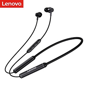 Tai nghe không dây Lenovo QE07 BT5.0 Tai nghe đeo cổ từ tính có mic / Thời gian chơi 12 giờ / Chống nước IPX5 / Cuộc gọi trầm nặng / HD