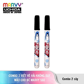 Combo 2 cây Bút Vẽ Vải Không Bay Màu Cho Bé Marvy 560
