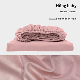 Ga Giường Cotton Satin 1m2 x 2m Nhiều Màu bo chun Cao Cấp À Ơi Concept không xù lông trơn mượt thoáng mát Home Bedding