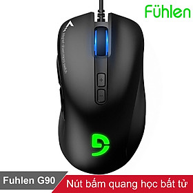 Chuột gaming chơi game có dây Fuhlen G90 nút bấm bất tử led RGB tem Ninza - Hàng chính hãng