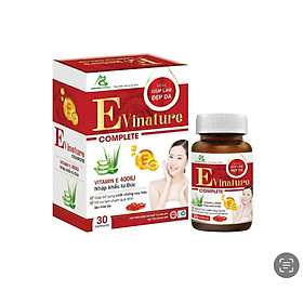 Vitamin E EVINATURE COMPLETE (400 IU) – Giúp đẹp da, tóc, làm chậm quá trình lão hóa và tăng sức khỏe, nhập khẩu Đức Hộp 30 Viên