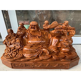 Mua Tượng phật di lặc ngũ phúc gỗ hương liền khối kt 30×15×15cm