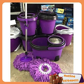 Mua Bộ Chổi Lau Nhà Xoay 360 Độ Gồm Chậu  Cây Lau Nhà Và 2 Bông Lau - Hàng Loại 1