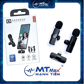 Mua Micro cài áo mini K9 không dây đầu cắm Chuẩn iPhone. micro cài áo mini cắm vào và dùng ngay hỗ trợ ghi hình video  phát trực tiếp trên tiktok  fb   quay Vlog  đồng bộ hóa tự động cho buổi phỏng vấn  Giảm nhiễu nhỏ gọn mà bạn có thể mang đi bất cứ đâu.