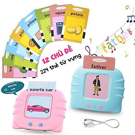 Hình ảnh Máy đọc thẻ Flashcard tiếng anh 112 thẻ và 224 từ vựng, đồ chơi giáo dục cho bé