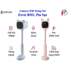 Mua Camera không dây Wifi trông trẻ  camera dùng PIN Ezviz BM1 Đàm thoại/ Phát nhạc/ AI- Hàng chính hãng