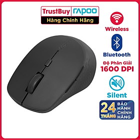 Chuột Không Dây Silent Wireless Và Bluetooth RAPOO M300 - Hàng chính hãng