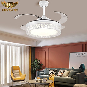 Mua Quạt trần đèn trang trí phòng khách đẹp hiện đại - HLFAN865