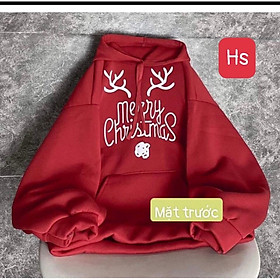 Áo hoodie merry chirsmast màu đỏ tôn da thích hợp mọi loại da