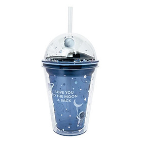 Ly Nhựa Clever Cup Astronaut Galaxy Xanh CLEVERHIPPO PCUP05 BLUE