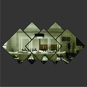 Miếng Dán Tường Hiệu Ứng Gương Hình Kim Cương
