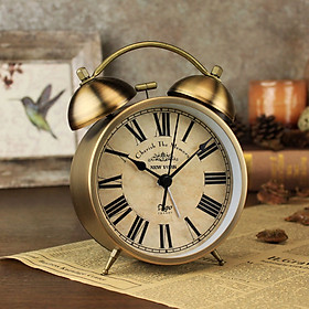 Đồng Hồ Báo Thức Chuông Đồng Vàng