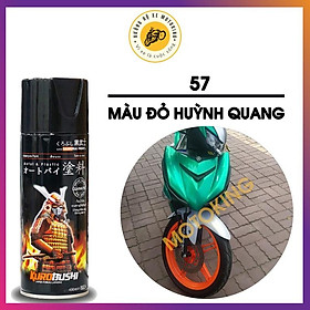 Mua Sơn Samurai màu đỏ huỳnh quang 57 - chai sơn xịt chuyên dụng dành cho sơn xe máy  ô tô