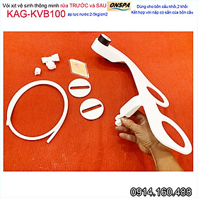 Mua Bộ vòi xịt rửa thông minh onspa KAG-KVB100 sản phẩm thế hệ mới cao cấp  vòi xịt rửa vệ sinh lắp cho 90% bồn cầu Việt Nam dùng cho người già và trẻ em