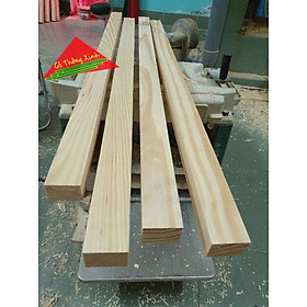 Bó 4 thanh gỗ thông vuông 3x4cm dài 1m2 đã được bào láng đẹp 4 mặt thích