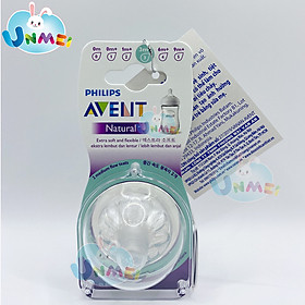 Vỉ Đôi - Núm ty thiết kế tự nhiên Philips Avent ( Tặng 01 ống bón 3ml )