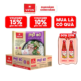 Thùng 24 gói phở bò/ gà vifon có gói sốt 75gr/ gói