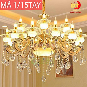 Mua Đèn chùm phòng khách DOTHANH LIGHT 01  15 tay đá cao cấp phong cách tân cổ điển hiện đại DCN