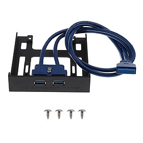 USB 3.0 Front Panel 3.5inch 2Port Hub to 20pin Connector Floppy Drive Bay