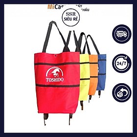 Mua Túi Đi Chợ Có Bánh Xe - Xe kéo đi chợ Gấp Gọn túi vải đựng đồ Tiện Lợi (3851)
