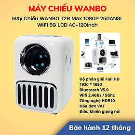 Mua Máy Chiếu Xiaomi WANBO T2R Max 1GB 1080P 250ANSI WIFI 5G LCD 40-120 inch - Hàng Chính Hãng - Màu Trắng