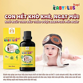 Tinh dầu thảo dược Babyplus Hapi - Giảm ho, giảm đờm, hỗ trợ viêm xoang