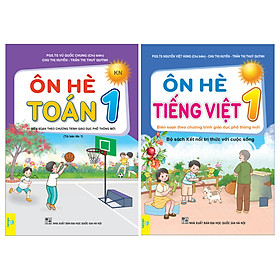 Sách - Bộ 2 cuốn Ôn Hè Toán + Tiếng Việt 1 Kết Nối - ndbooks