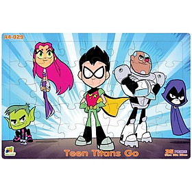 Bộ Xếp Hình Khổ A4 Puzzle Minh Châu 35-029 - Teen Titans Go 35 Mảnh Ghép