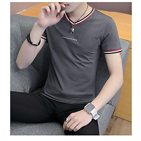 Áo thun nam ngắn tay cổ tim body thời trang SITAKI cao cấp ATN06