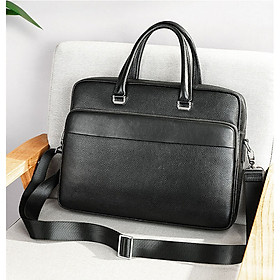 Cặp công sở nam da bò thật BAOHA LEATHER BHM9660 vừa laptop 15inch, phom cứng