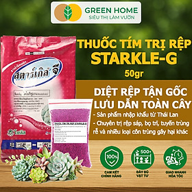 Thuốc Tím Trị Rệp Greenhome, Starkle-G, Bao 50gr, Lưu Dẫn, An Toàn, Hiệu Quả, Dùng Cho Sen Đá, Xương Rồng, Hoa hồng - 1 BAO TRỊ RỆP 50GR