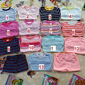 COMBO 02 Bộ Borip Gymboree thun Cotton mềm mịn Cổ tròn Kẻ ngang Dài tay cho bé trai bé gái Hàng loại 1 xuất Hàn