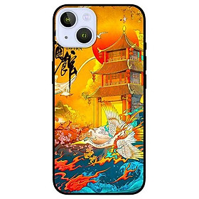 Ốp lưng dành cho Iphone 13 Mini - Iphone 13 - Iphone 13 Pro -  Iphone 13 Pro Max - Hạc Nền Vàng