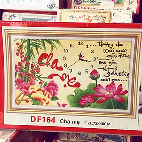 Mua Tranh chưa gắn đá ĐH Cha Mẹ DF164 (75x48cm)