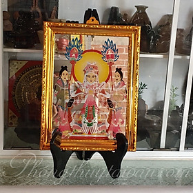 Mua Bài vị Mẹ Cửu Thiên Quyền Nữ khung vàng cao 20*26cm(mẹ sanh mẹ độ)